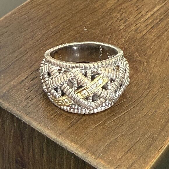 Judith Ripka Twisted Women's Ring, 6.5 - Picture 2 of 5